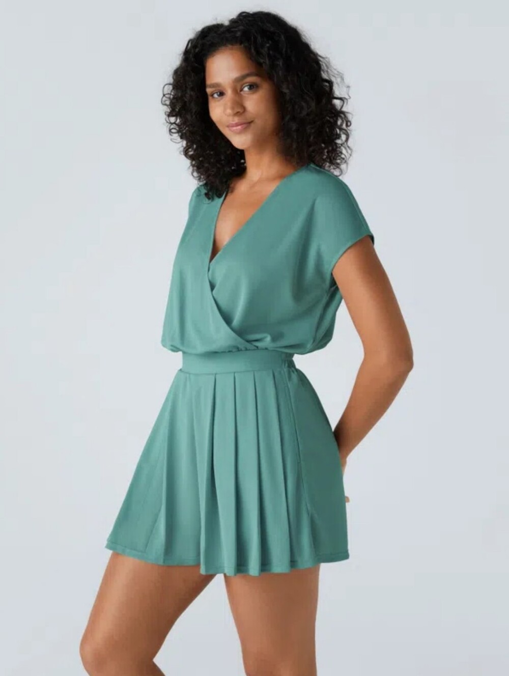 ​Halara NWT Canton V-Neck Skirted Romper Size XS